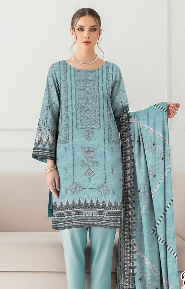 BONANZA SATRANGI-3 Piece Embroidered khaddar (Unstitched)