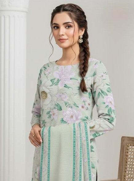 AIMAN-3 Piece Embroidered khaddar (Unstitched)