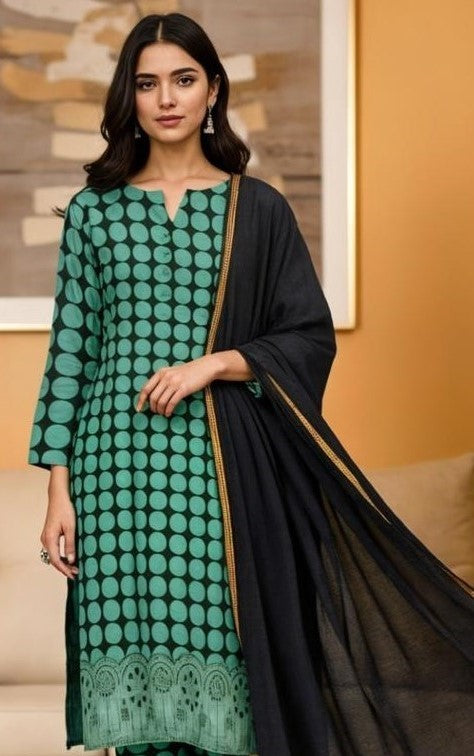AYZEL -3 Piece Embroidered DP linen (Unstitched)