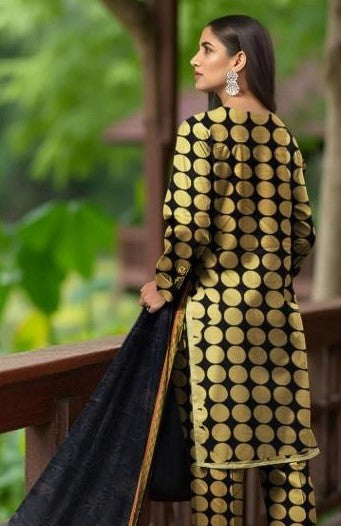 AYZEL -3 Piece Embroidered DP linen (Unstitched)