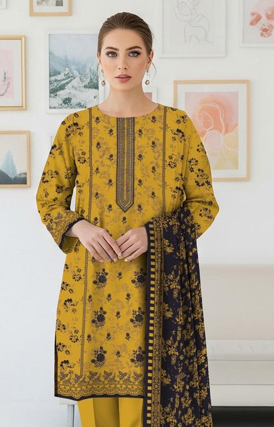 IRIS -3 Piece Embroidered linen (Unstitched)