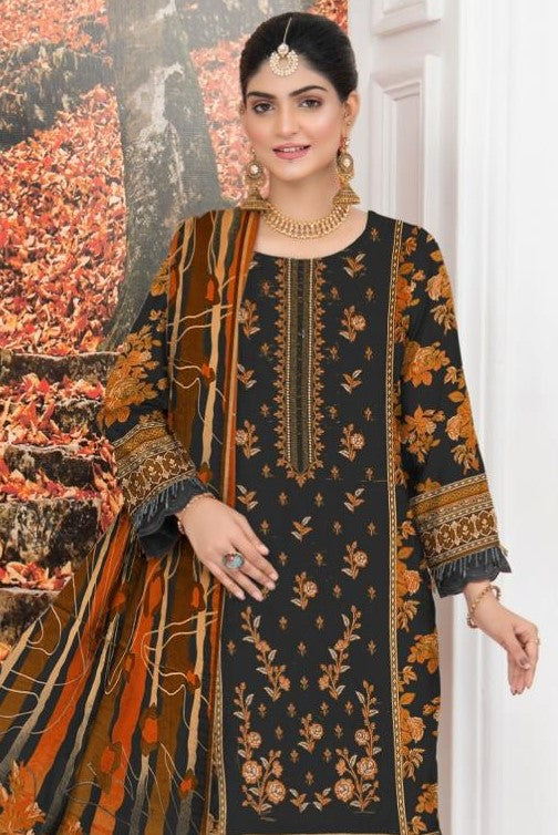 ZAINAB CHOTANI -3 Piece Embroidered linen (Unstitched)