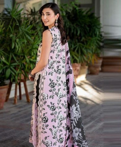 ASFA NABEEL -3 Piece Embroidered linen (Unstitched)