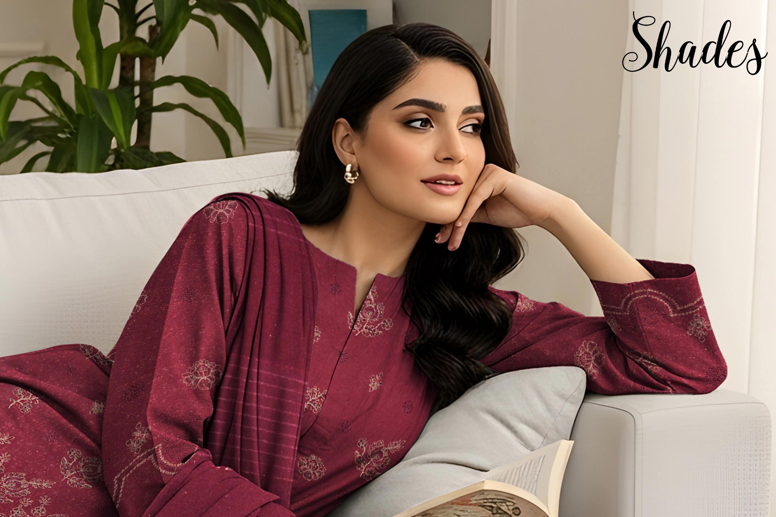 RESHAM-3 Piece Embroidered Sweet Masoori Peach (Unstitched)