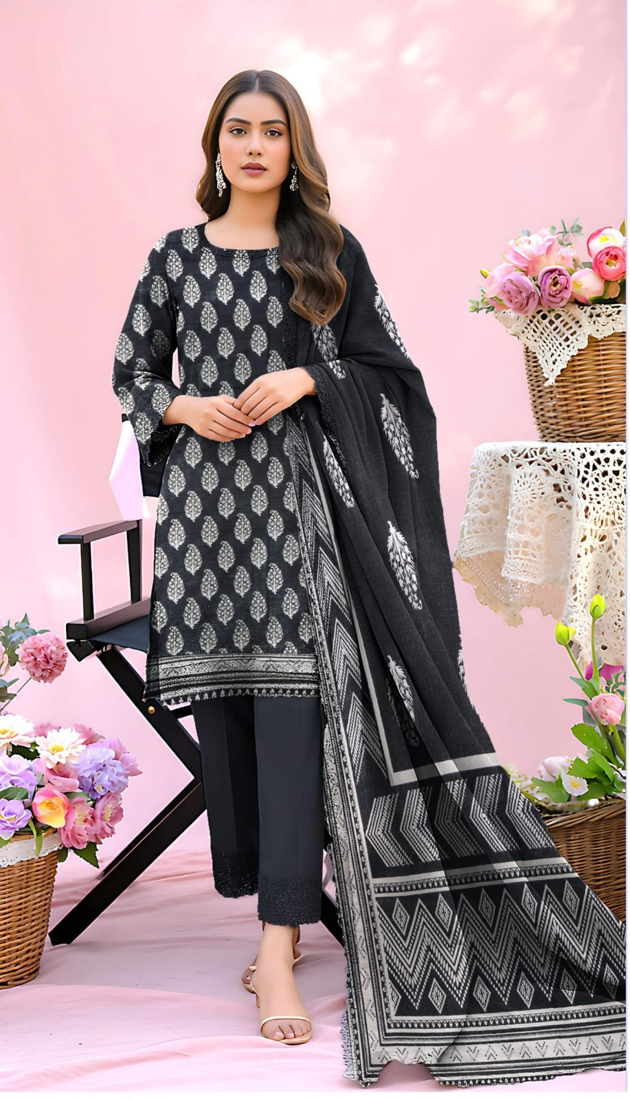 FIZZA MARYUM-3 Piece Khaddar (Unstitched)