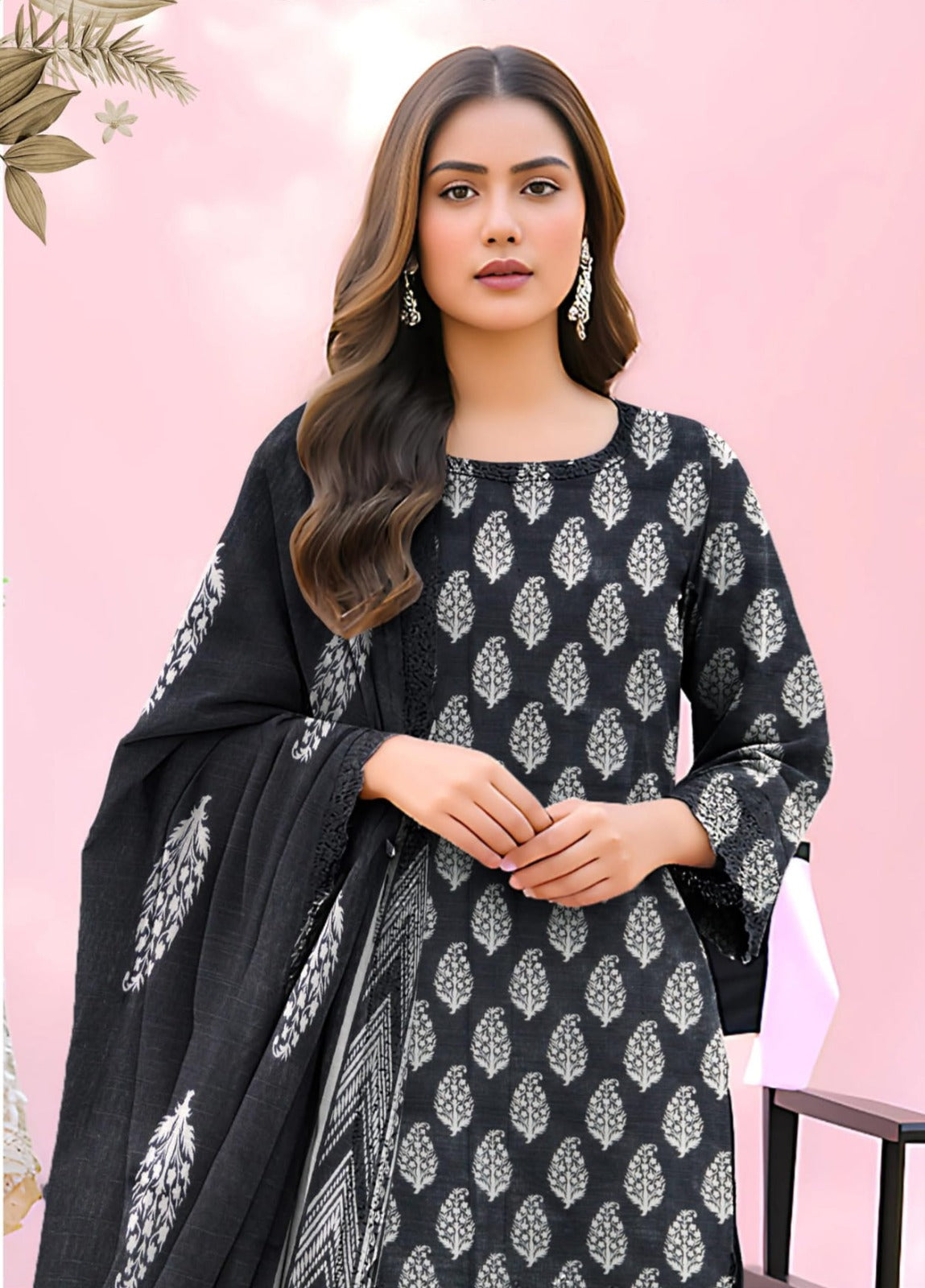 FIZZA MARYUM-3 Piece Khaddar (Unstitched)