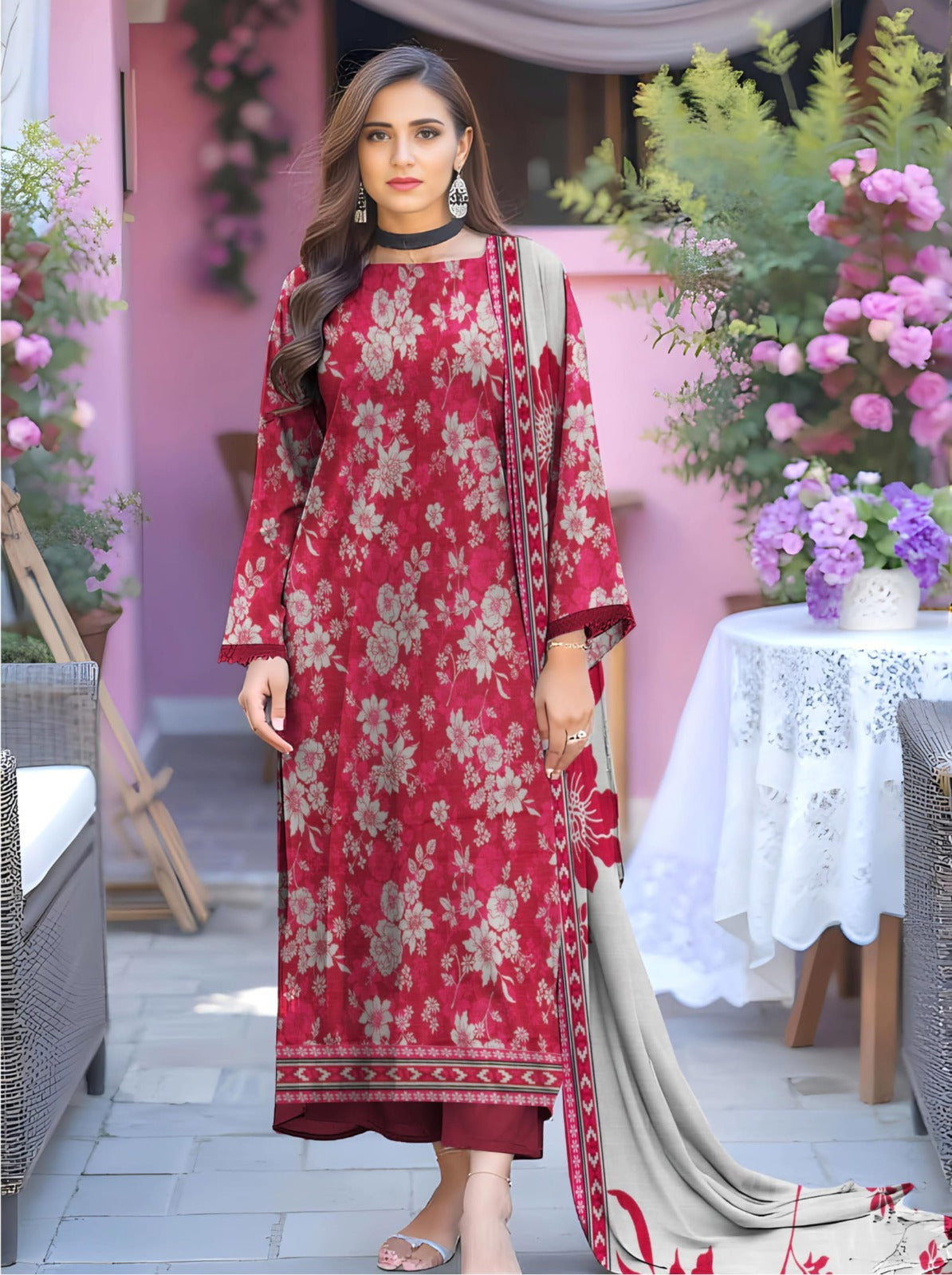 FIZZA MARYUM-3 Piece Khaddar (Unstitched)
