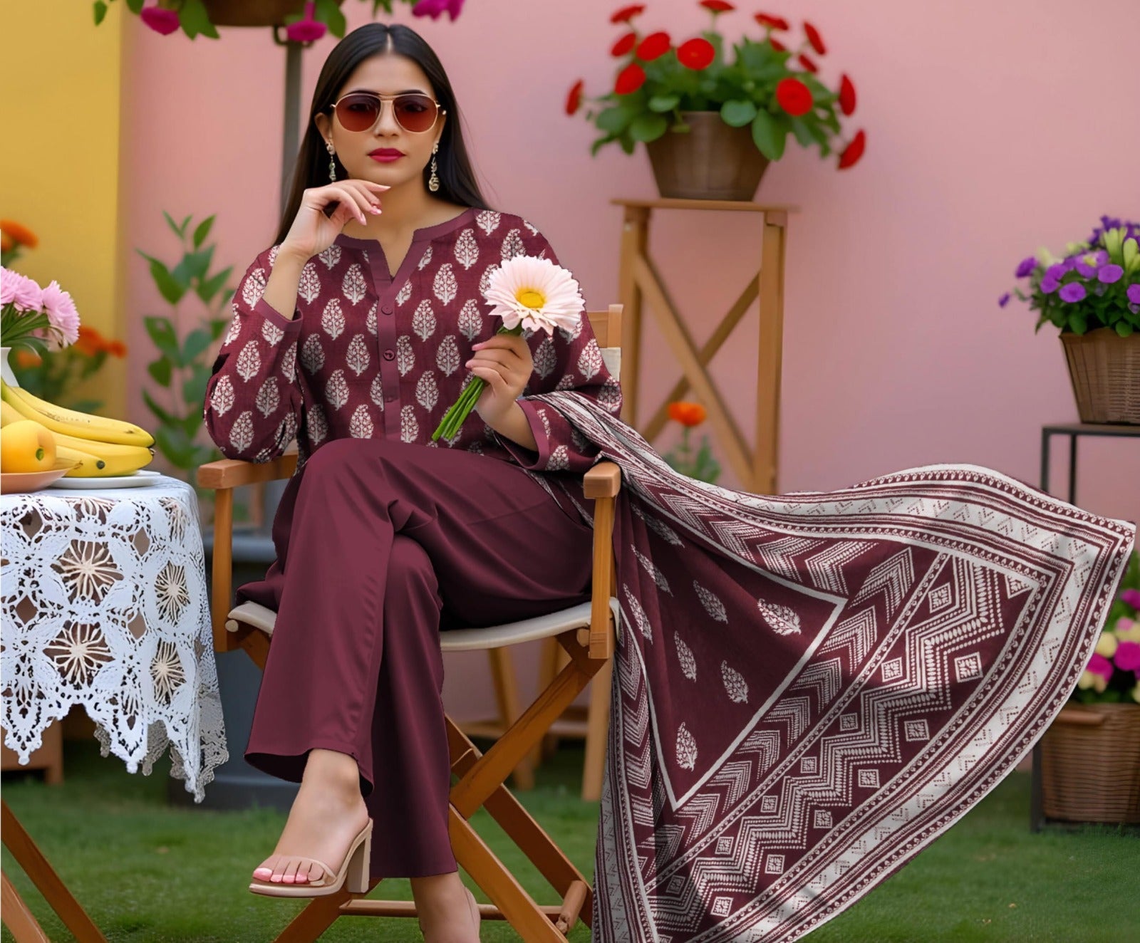 FIZZA MARYUM-3 Piece Khaddar (Unstitched)