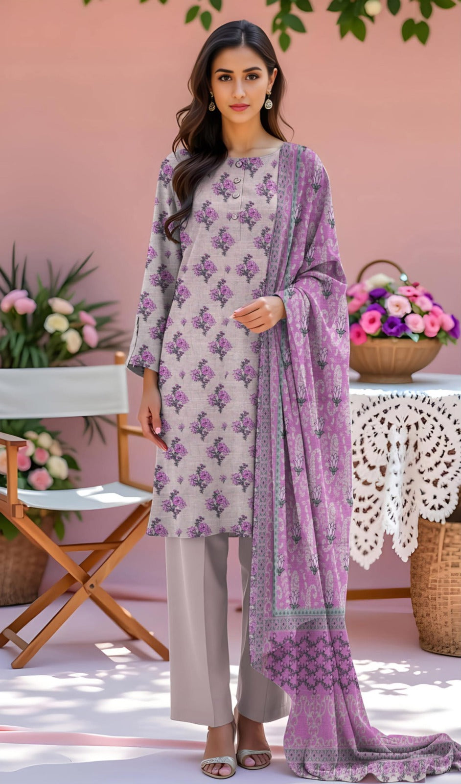 FIZZA MARYUM-3 Piece Khaddar (Unstitched)