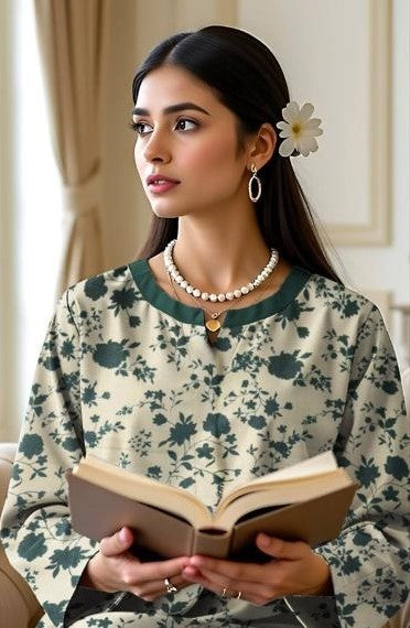 AYZEL-3 Piece Embroidered Dhanak (Unstitched)