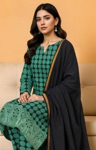 AYZEL -3 Piece Embroidered DP linen (Unstitched)
