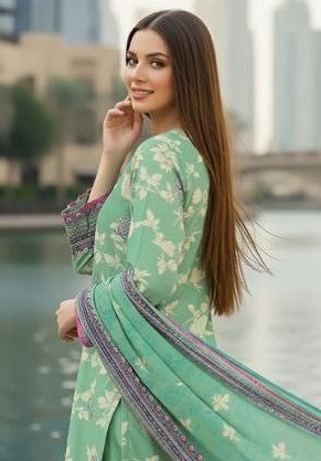 MARIA B -3 Piece Embroidered Dhanak (Unstitched)
