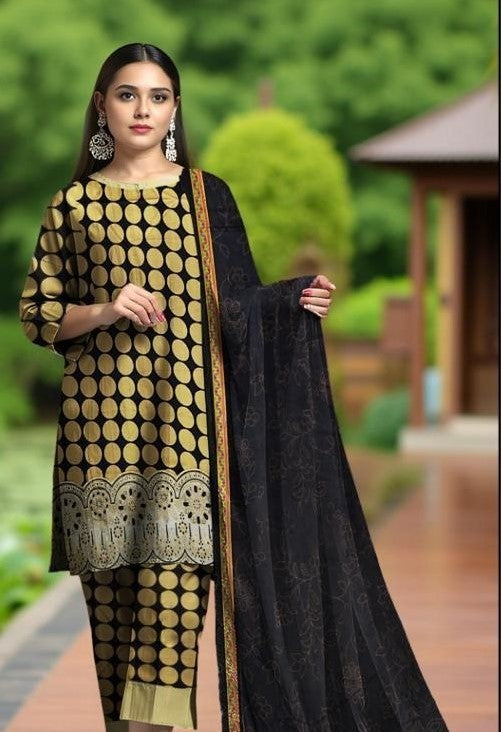 AYZEL -3 Piece Embroidered DP linen (Unstitched)