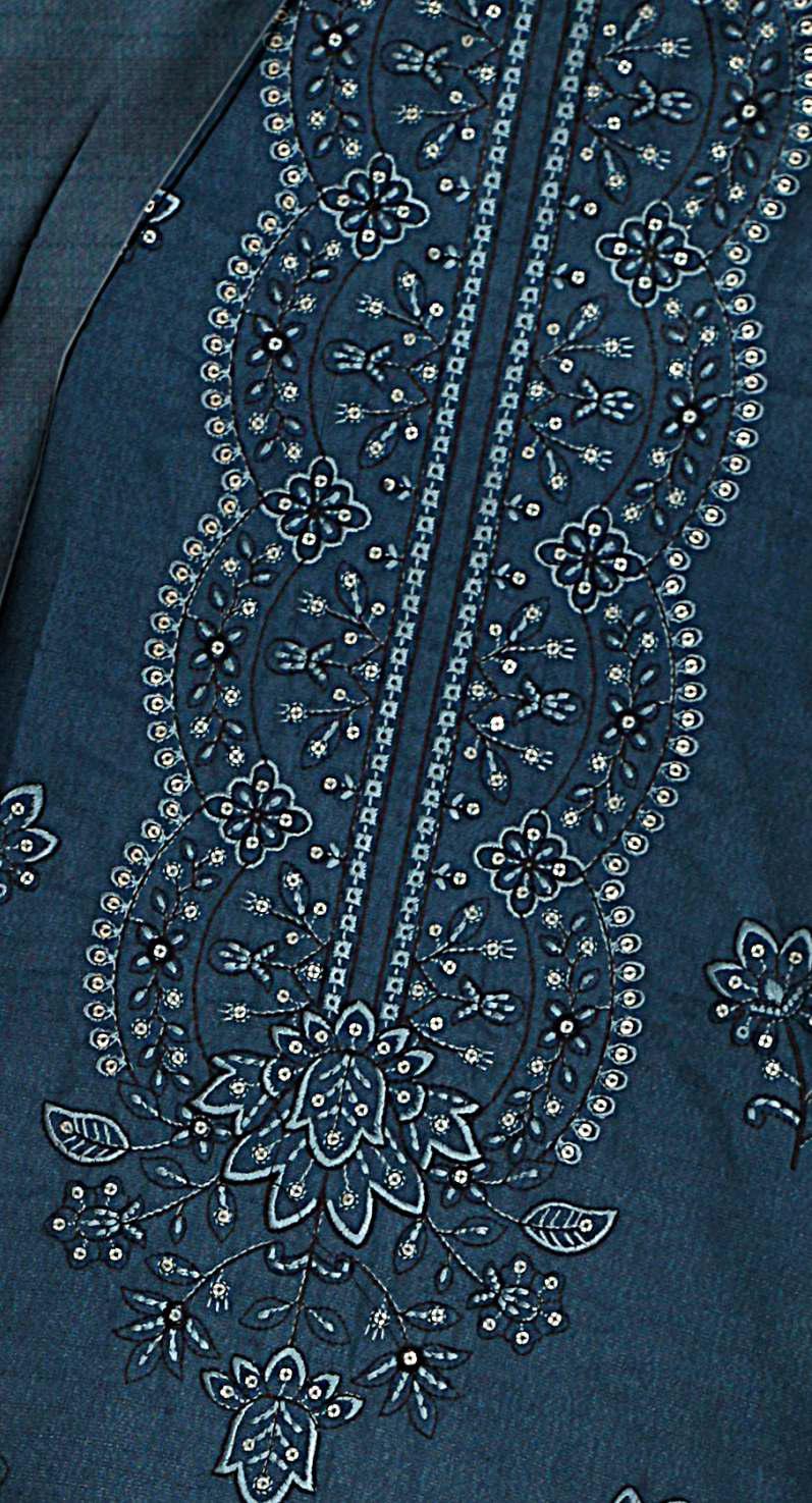 CHANDNI-3 Piece Fancy Dhanak Embroidered (Unstitched)